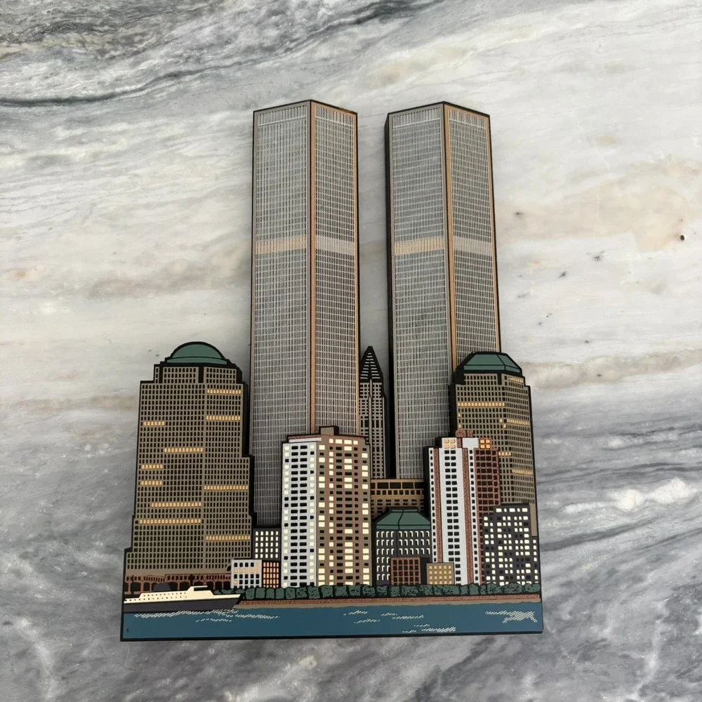 Shelia's Heart Of The City World Trade Center‎ Twin Towers 3D Wood Shelf Sitter